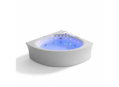 Badewanne Whirlpool Blubberbad Hydromassagewanne Spa-Bad Whirlwanne 155x155 cm