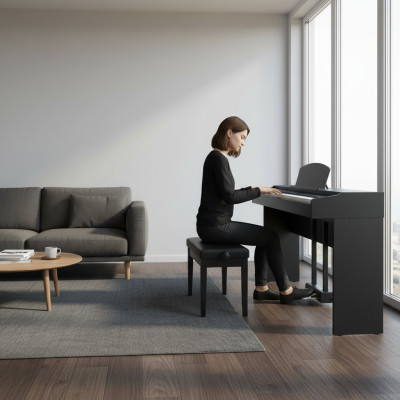 Elegant digitalpiano med kraftfullt ljud och moderna funktioner