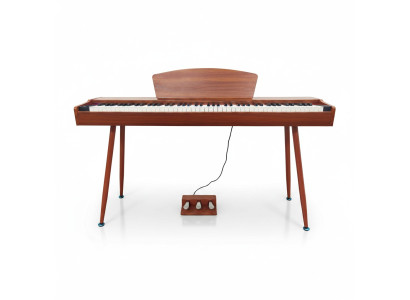 Digitalpiano med tangenter i röd körsbär på 135 cm