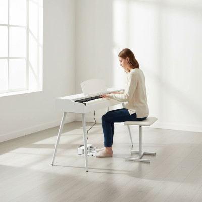 Digitalt piano vitt