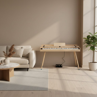 Digital piano i beige för hemmet