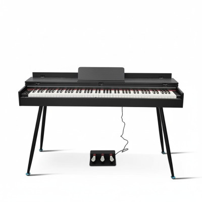 Digitalt piano lucios svart för hemmet