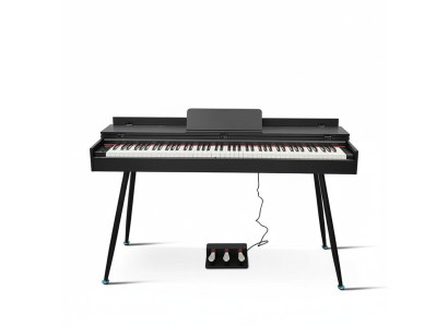 Digitalt piano lucios svart för hemmet