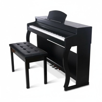 Digital piano lucios svart för hemmet
