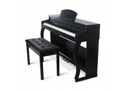 Digital piano lucios svart för hemmet