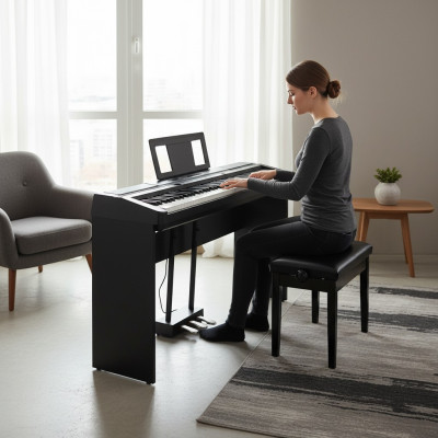 Svart digitalpiano