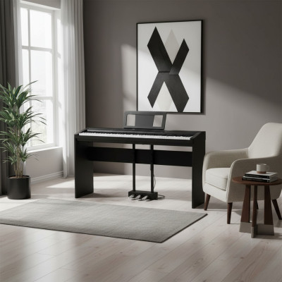 Svart digitalpiano