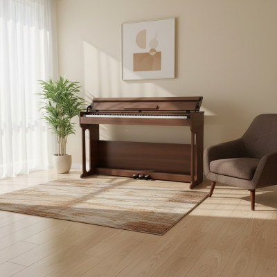 Digital piano för hemmabruk 137 cm brun