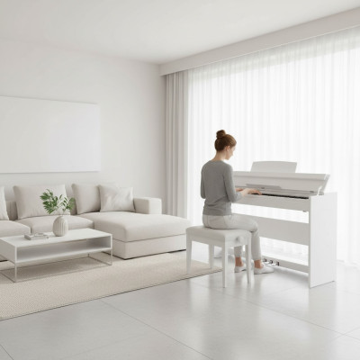 Digital piano för hemmet Digitalt piano 137cm Vit