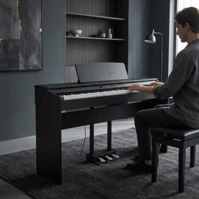 Digitalpiano för hemmet 137 cm Svart