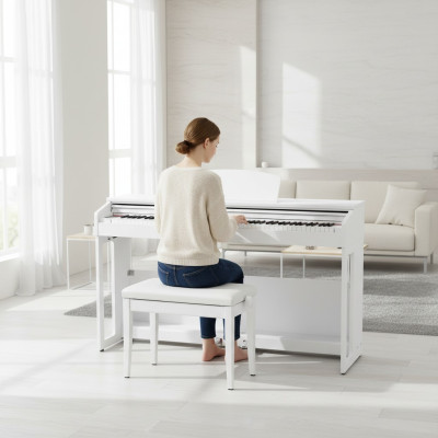Digital piano för hemmet Digital piano 138 cm Vit