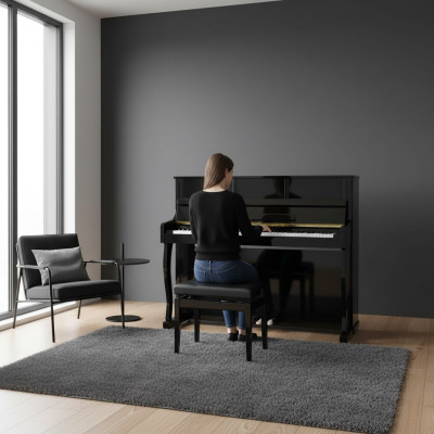 Digitalpiano för hemmabruk 137 cm Svart