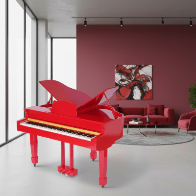 Skimrande röd digital piano