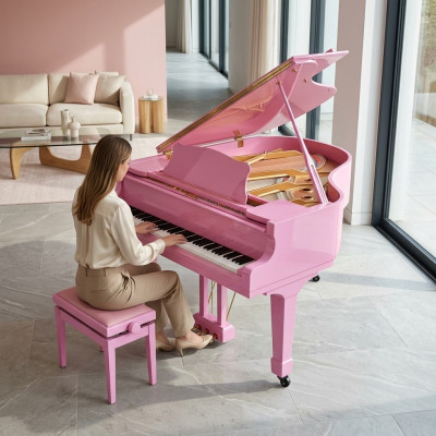 Digital glänzande piano i rosa