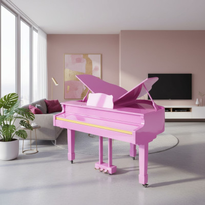 Digital glänzande piano i rosa
