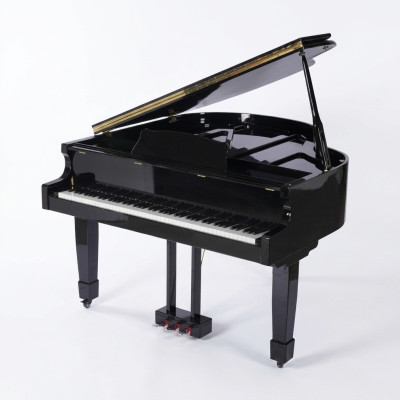 Svart glänsande piano