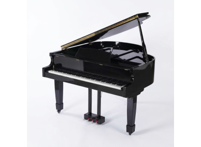 Svart glänsande piano