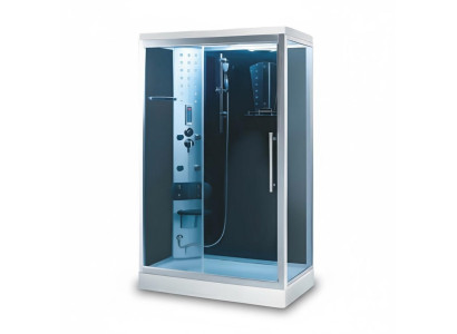 1Glaskabine Design-Dusche Komfortdusche Duschkabine Wellnesskabine 120x90 cm