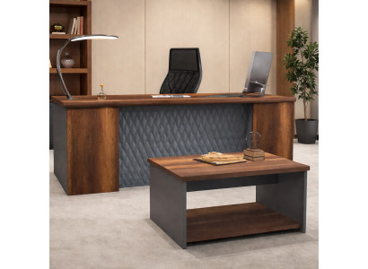 Arbeitszimmer-Set Farbe:Braun, Grau Modernes Design Holzrahmen -2tlg.