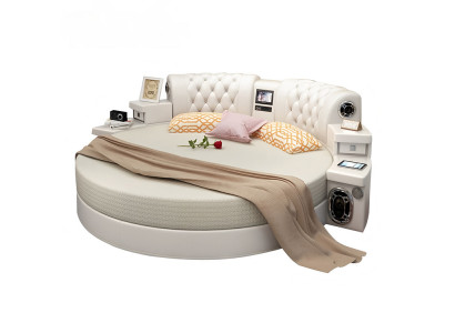 Weißes Chesterfield Multifunktionsbett Designer Schlafzimmer Betten
