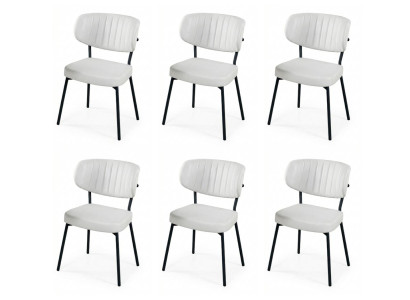 6x Stühle Stil modern Farbe weiß bequem neu Esszimmer komfortabel