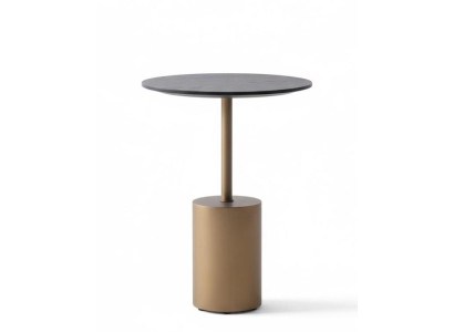 2x Beistelltisch Stil modern Farbe schwarz Wohnzimmer rund neu praktisch