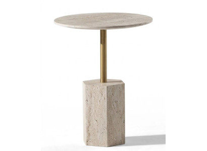2x Beistelltisch Stil modern Farbe beige neu bequem praktisch rund