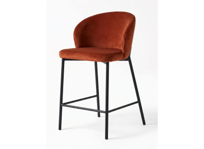 Barstuhl Rot Stoff Metall Modernes Design Aktuelle Trends Komfort