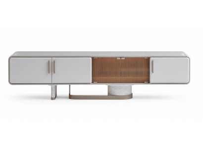 Weißer niedriger TV-Schrank TV-Kommode moderner Stil niedrige Kommode