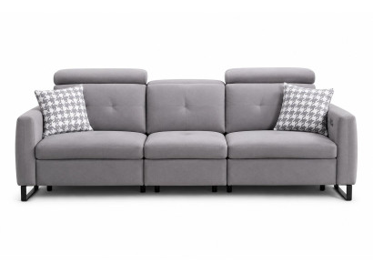 Wohnzimmer Italienischer Grau Sofa 3 Sitzer Luxuriöses Polstersofa Moderner