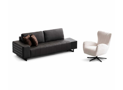Wohnzimmer Möbel 3-Sitzer Sofa und Sessel im Elegantes italienischen Stil