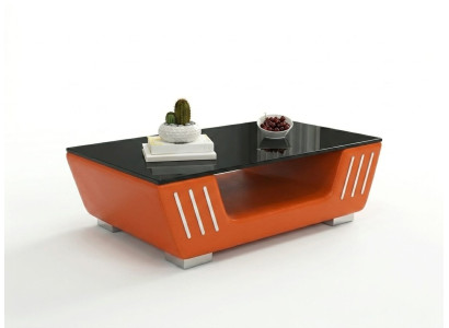 Couchtisch Modern Schwarz Orange Hochglanz Elegant Wohnzimmertisch