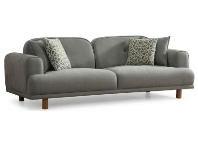3-Sitzer Sofa Grau Wohnzimmer Stil modern bequem komfortabel