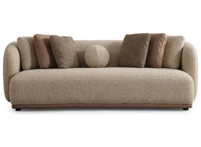 3 Sitzer Sofa Beige Modern Wohnzimmer geräumig komfortabel