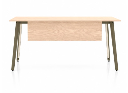 Beiger Holz Schreibtisch Designer Computertisch Exklusive Tische