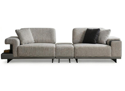 Beiges Wohnzimmer Modulsofa Stilvoller 3-Sitzer Designer Couch