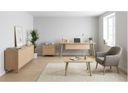 Büroeinrichtung Set Schreibtisch Sideboard Kommode Couchtisch
