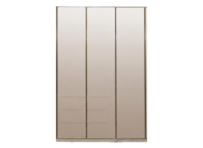 Beiger Kleiderschrank mit 3 Modulen Hoher Schrank Regale