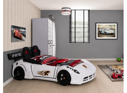 Autobett Rennwagen Kinderbett Sportwagen Racing Look Modern