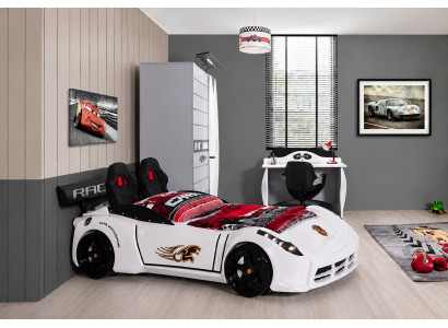 Autobett Rennwagen Kinderbett Sportwagen Design Jugendzimmer