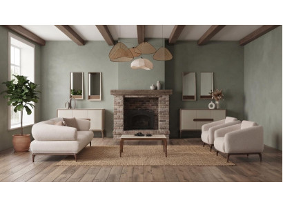 Wohnzimmerset Sofa Sessel Modern Polstergruppe Elegantes Design