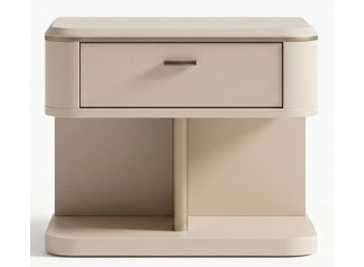 2x Nachttisch Set Modern Nachtkonsole Beistelltisch Beige Luxus Design