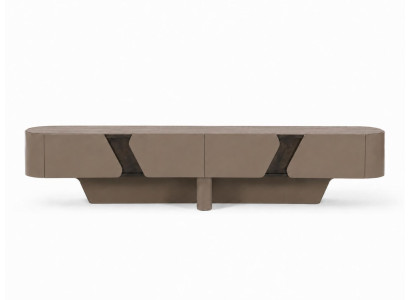 TV-Lowboard Beige MDF Modern Geometrisches Design Einfarbig Stauraum Möbel