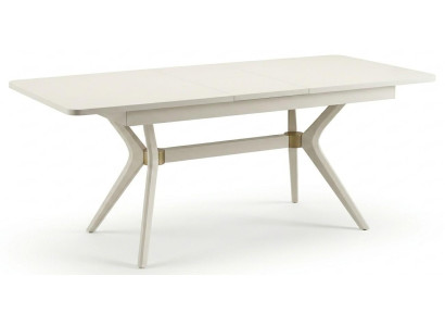 Ausziehbarer Esstisch Modern Weiß Holz Metall Großer Küchen