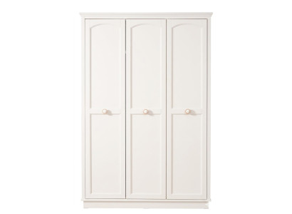 Weißer 3-türiger Schrank Holzschrank Jugendschrank moderner Jugendzimmer