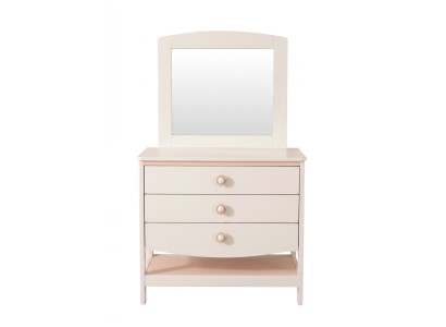 Weiße Kommode mit Spiegel Holzkommode Jugendzimmer Schlafzimmer modern