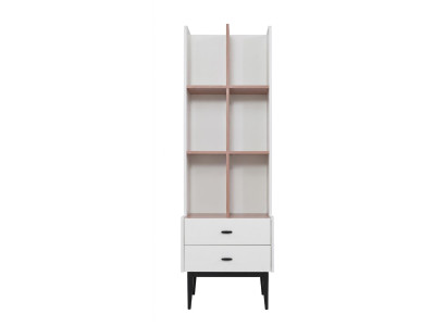 Weißes modernes Bücherregal Holzschrank Regalböden Jugendzimmer Jugendmöbel