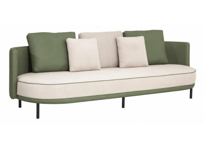 3-Sitzer Sofa Grün Beige Modern Polstermöbel Elegantes Design Stoff