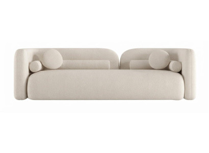 3-Sitzer Sofa Creme Beige Boucle Modern Polstermöbel Design Elegant