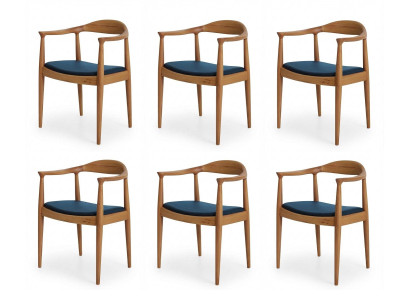 6x Esszimmerstuhl Skandinavisch Gepolstert Armlehnen Modern Elegant